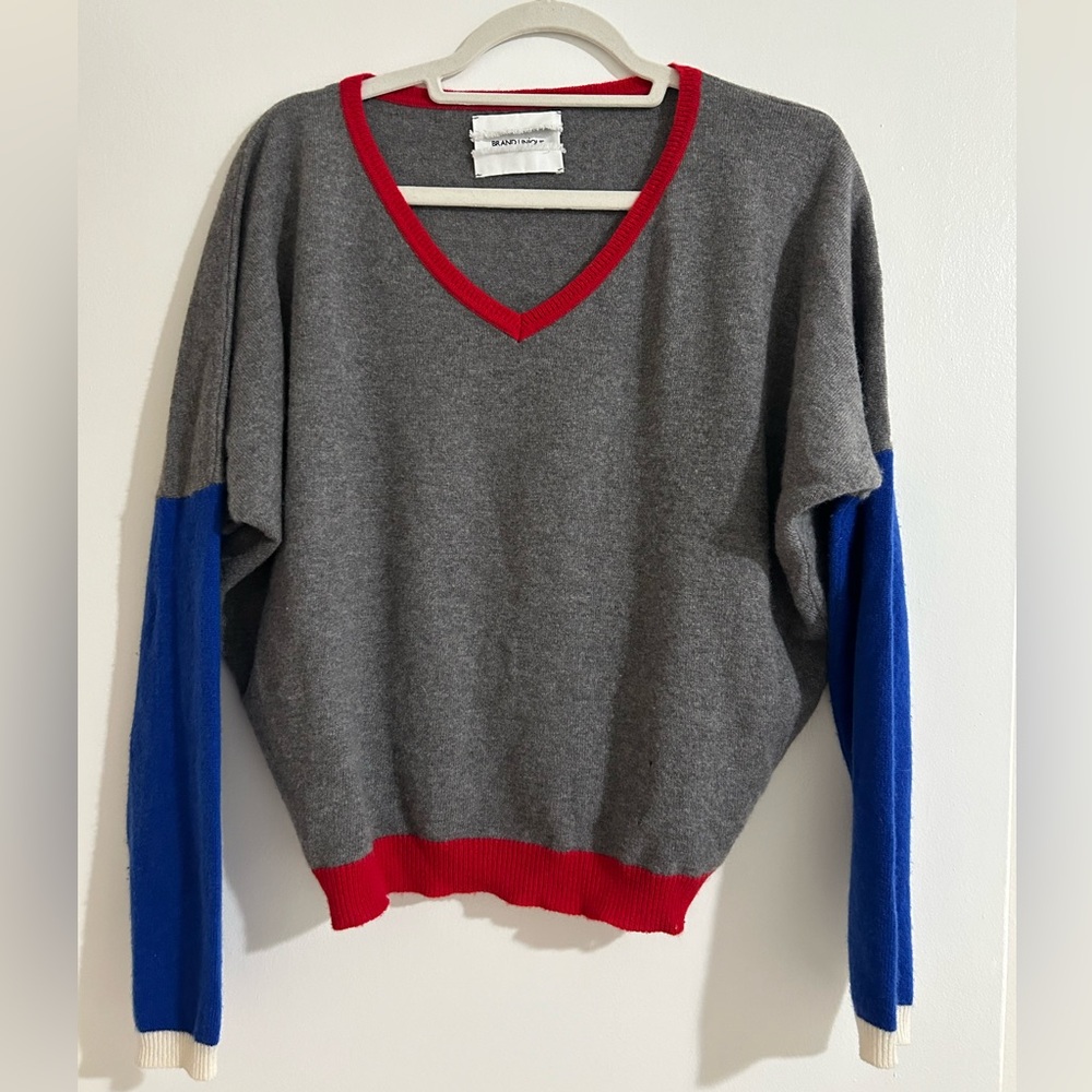 Colorblock V-Neck Sweater